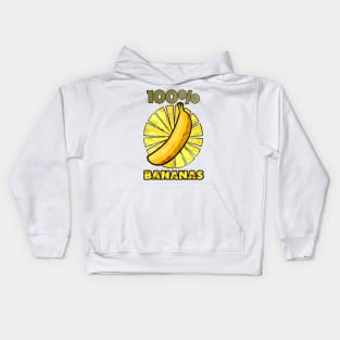 100% BANANAS Kids Hoodie